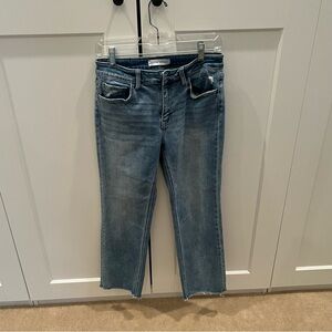 Flying Monkey Raw Hem Blue Jeans